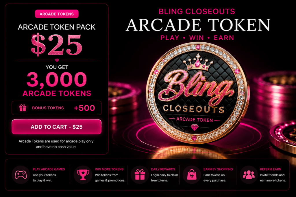Arcade Token Pack $25 (3,000 Tokens + 500 Bonus)